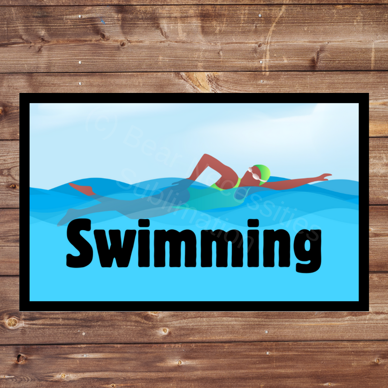 Swimming 8x5cm Iron-on Fun Patch