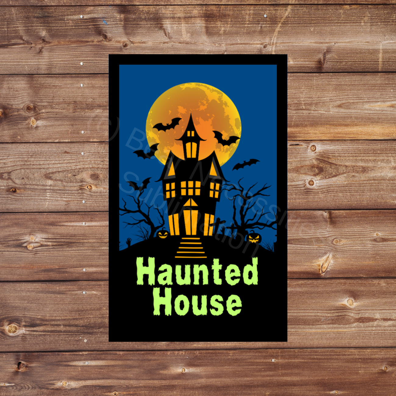 Haunted House 5x8cm Iron-on Fun Patch