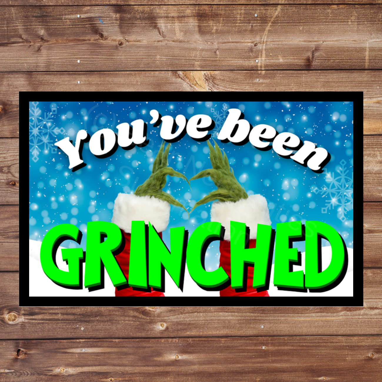 You've been Grinched 8x5cm Iron-on Fun Patch