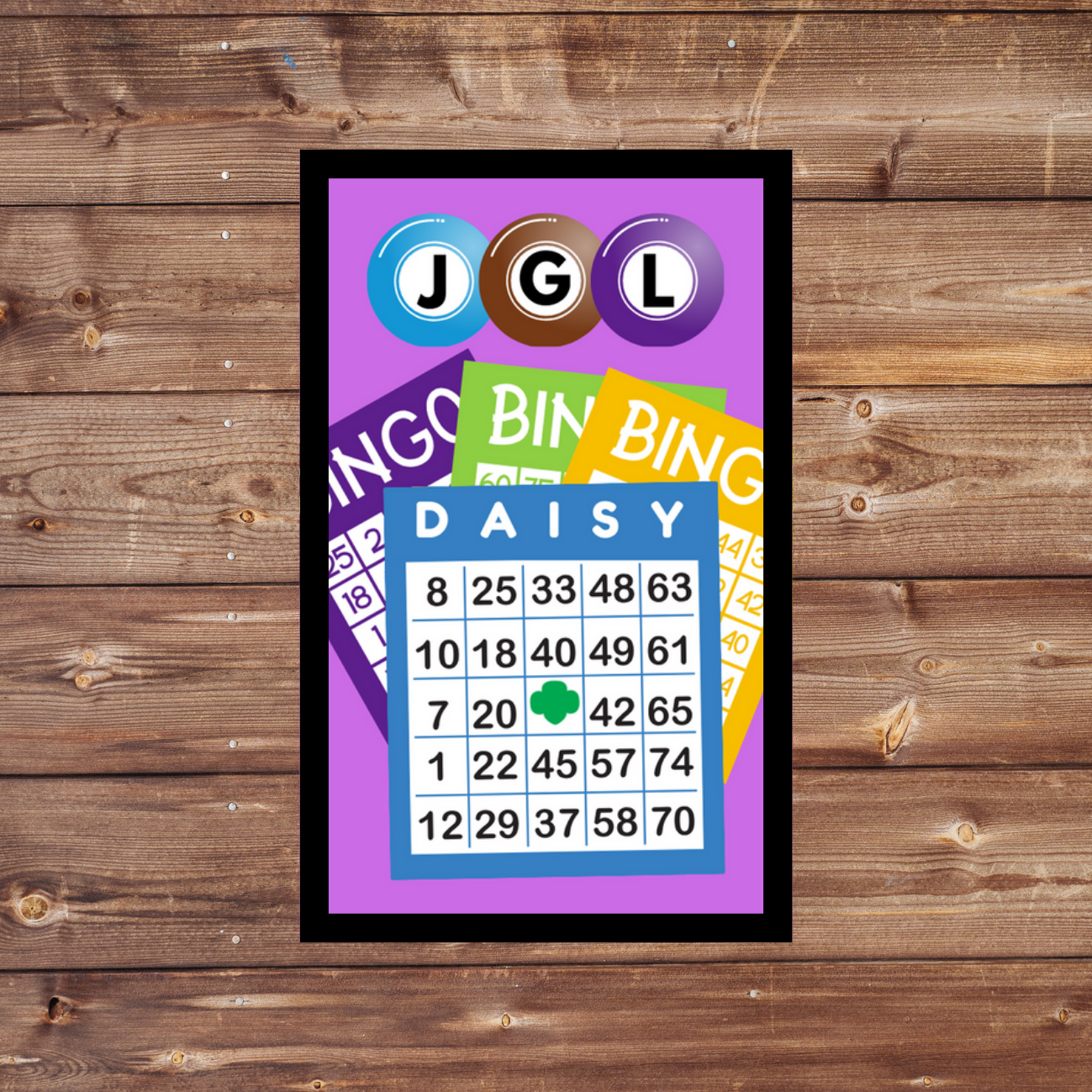 JGL Bingo 8x5cm Iron-on Fun Patch