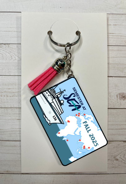 Semester at Sea Voyage 136 Fall 2025 4" Iron-On Patch and/or Keychain