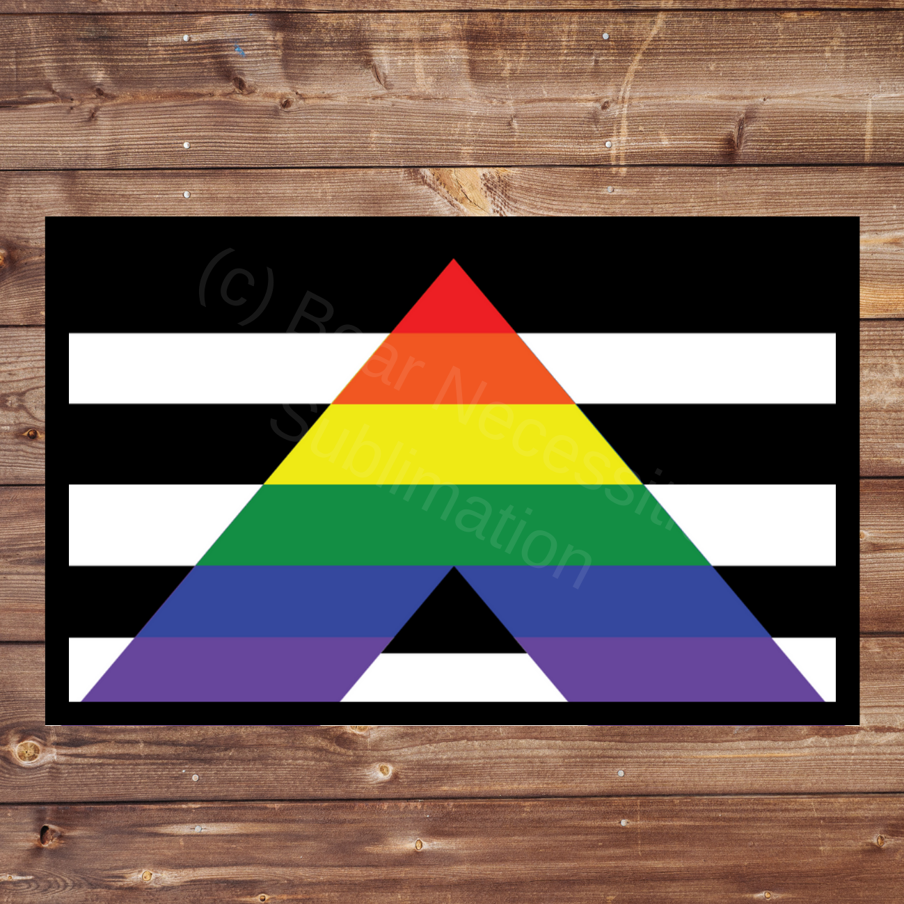 Straight Ally Pride Flag 8x5cm Iron-on Patch | The Trevor Project $1 Donation