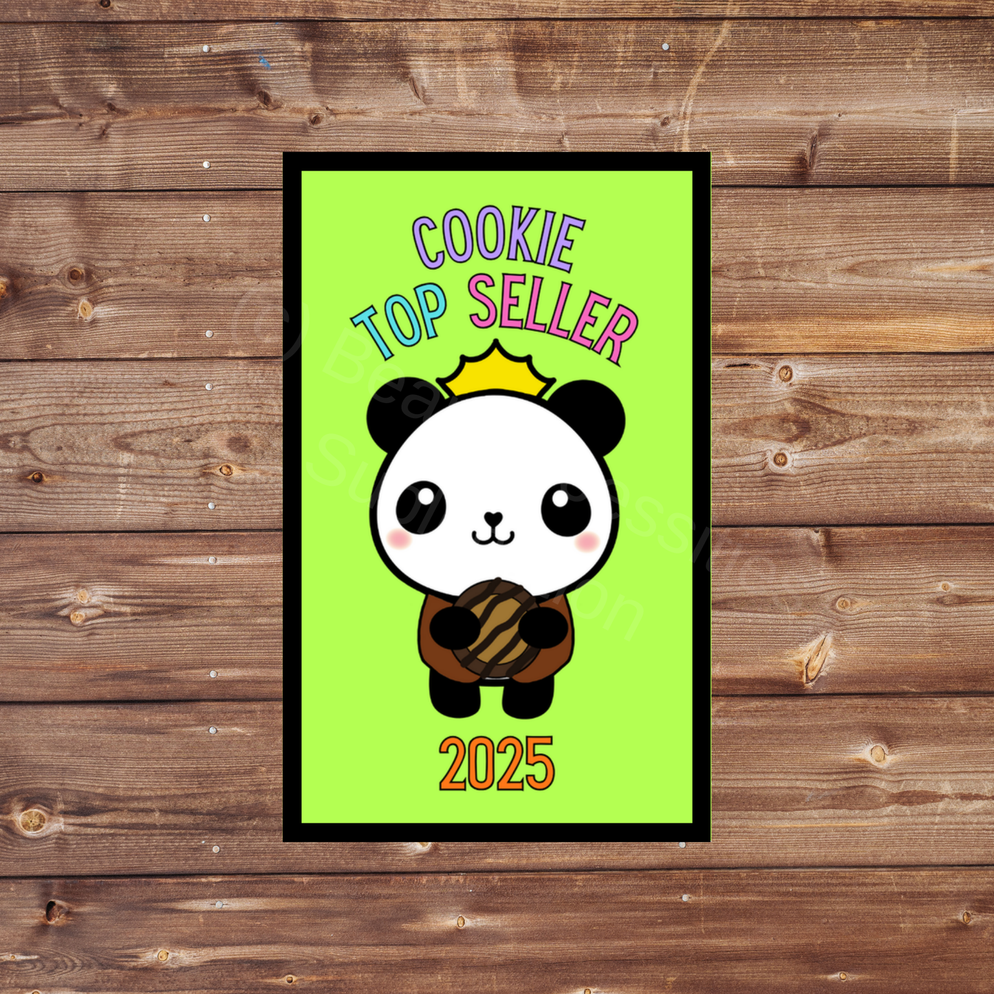Cookie Top Seller 2025 Panda Cookie Season 5x8cm Iron-On Fun Patch
