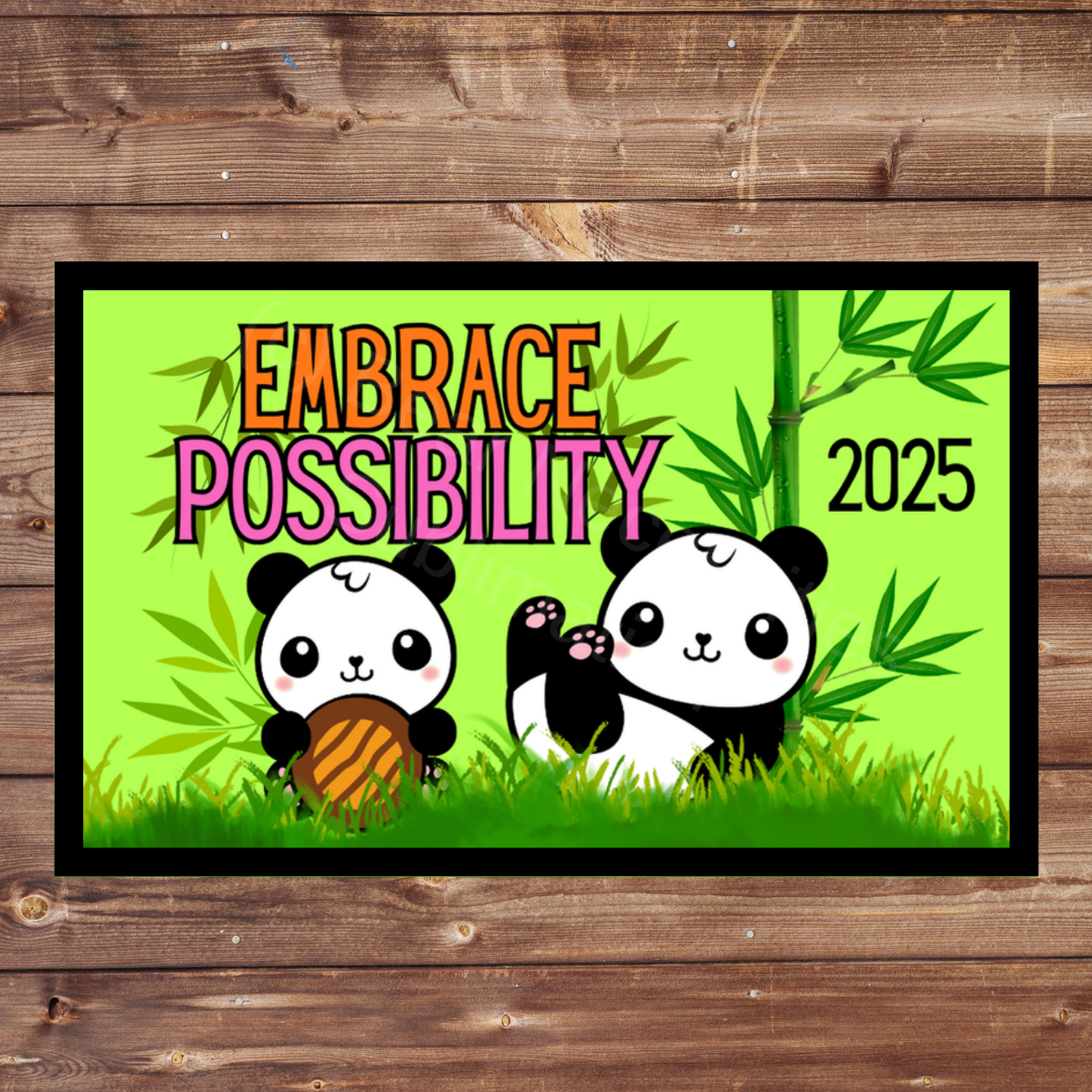 2025 Embrace Possibility Cookie Season Theme Iron-on Patch | 8x5 cm | Panda