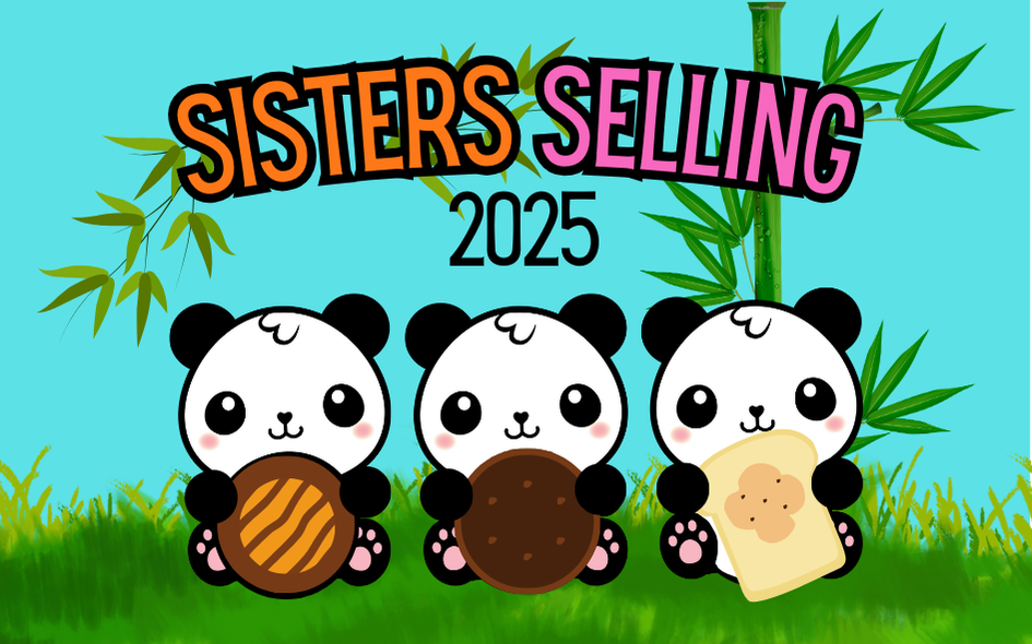 2025 Selling Sisters Panda Cookie Season Theme Iron-on Patch | 8x5 cm