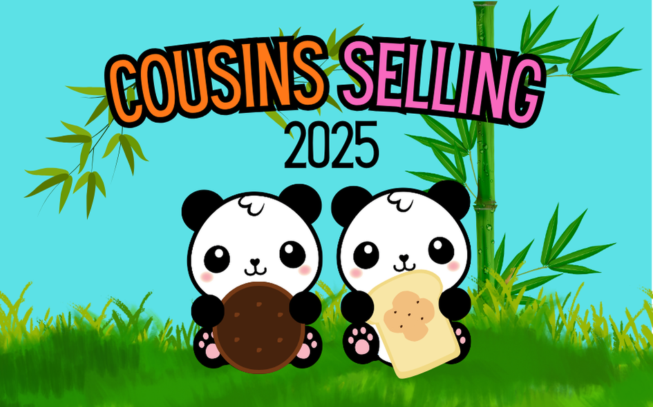 2025 Selling Cousins Panda Cookie Season Theme Iron-on Patch | 8x5 cm