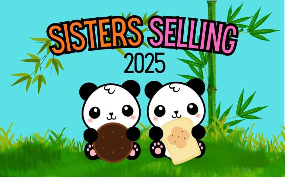 2025 Selling Sisters Panda Cookie Season Theme Iron-on Patch | 8x5 cm