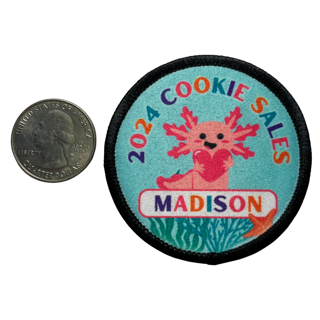 Iron-On Polyester Sublimated Custom Patch | Custom Design | 2.57" Round | 8x5cm Horizontal Rectangle | 5x8cm Vertical Rectangle