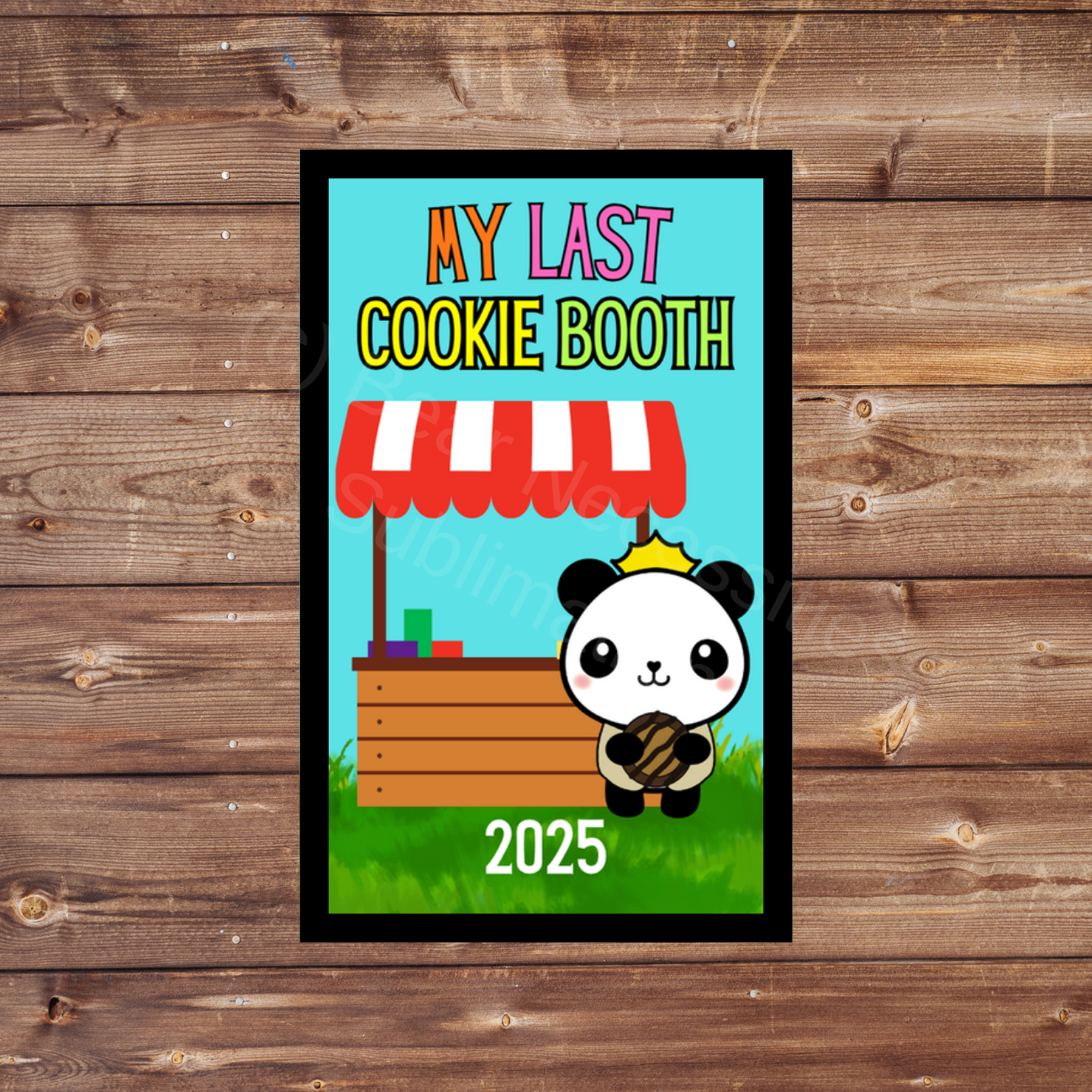 My Last Cookie Booth 2025 5x8cm Iron-on Fun Patch