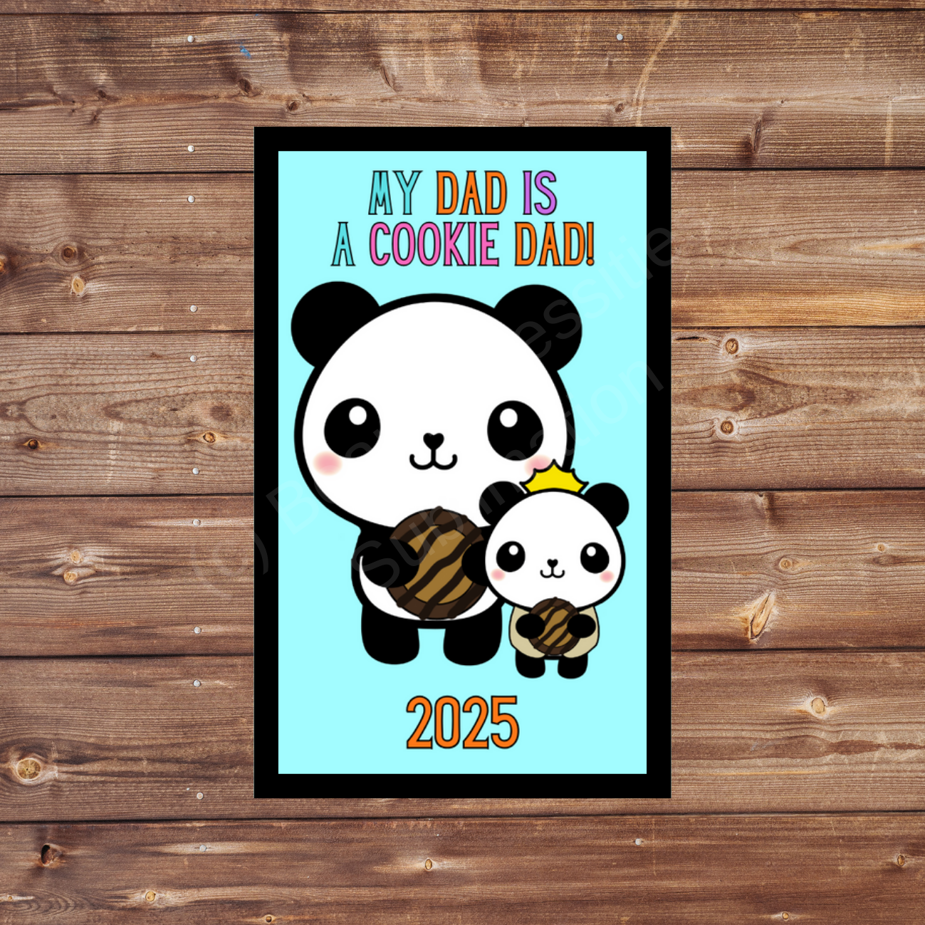 Cookie Dad 5x8cm Iron-on Fun Patch 2025 Panda Cookie Season
