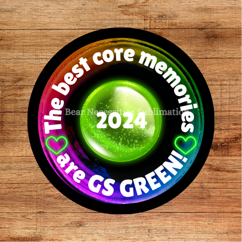 The best core memories are GS Green! Iron-on fun patch 2.57" round Inside Out 2