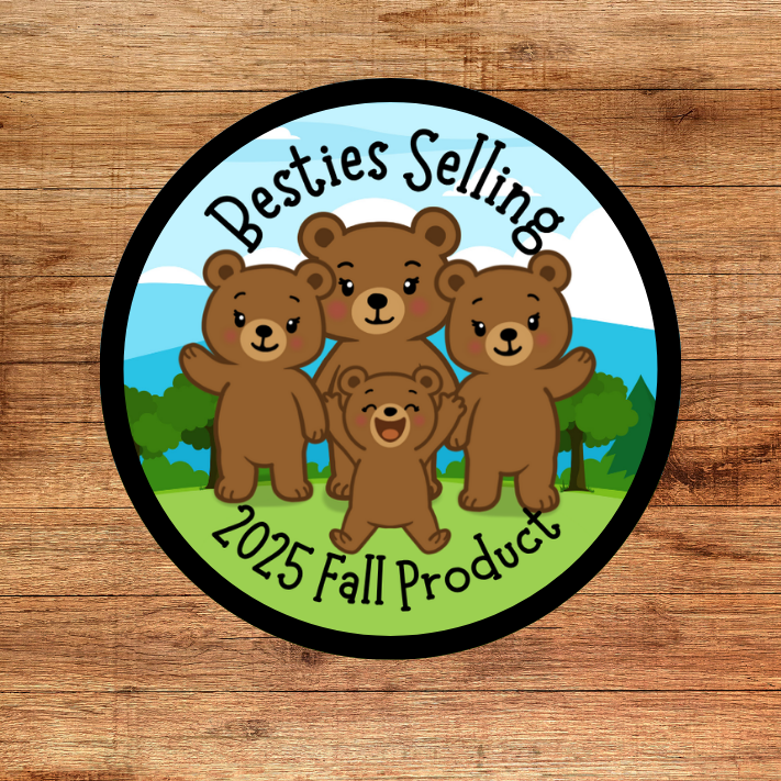 2025 Besties Selling | Grizzly Bear | 2.57" Round Iron-on Fun Patch