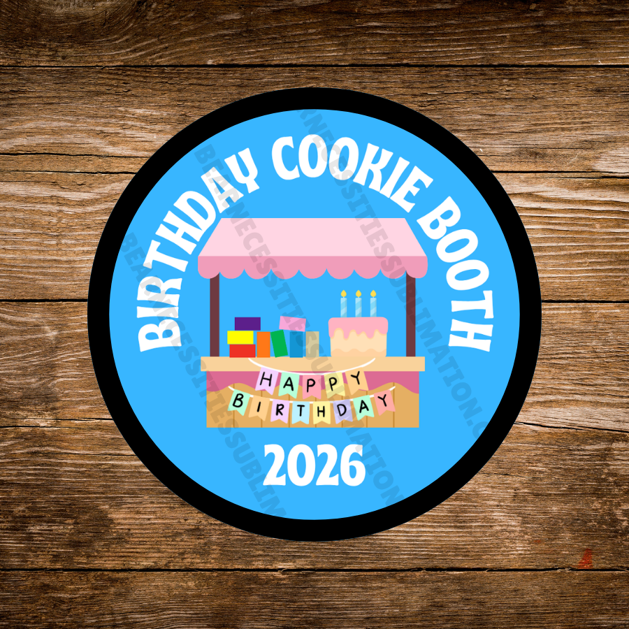 Birthday Cookie Booth 2.57" Iron-on Fun Patch