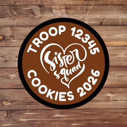 Sister Squad Besties Cousins Crew Cookies 2026 Customizable 2.57" Iron-on Fun Patch