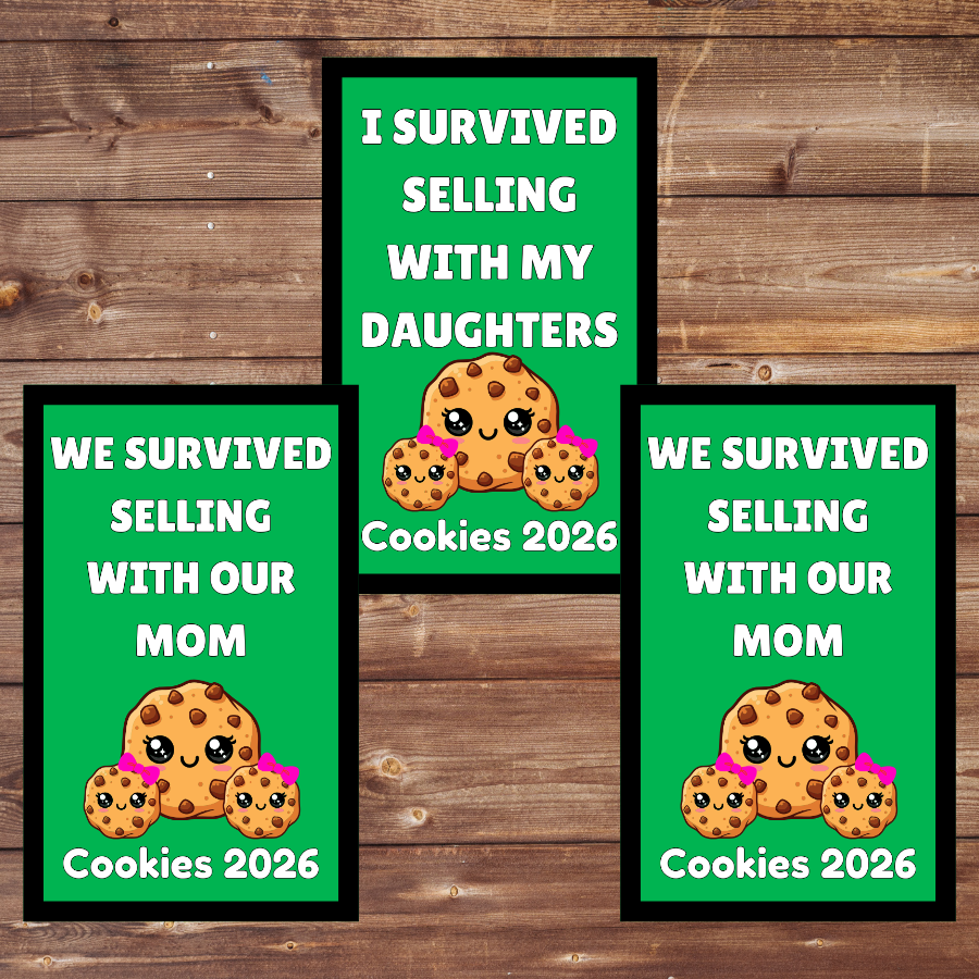 I Survived Selling with my Mom/Daughter(s) Cookies 2026 5x8cm Iron-on Fun Patch