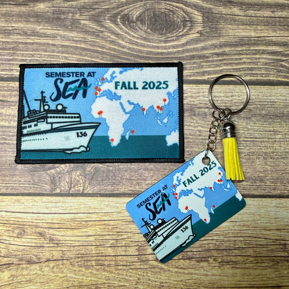 Semester at Sea Voyage 136 Fall 2025 4" Iron-On Patch and/or Keychain