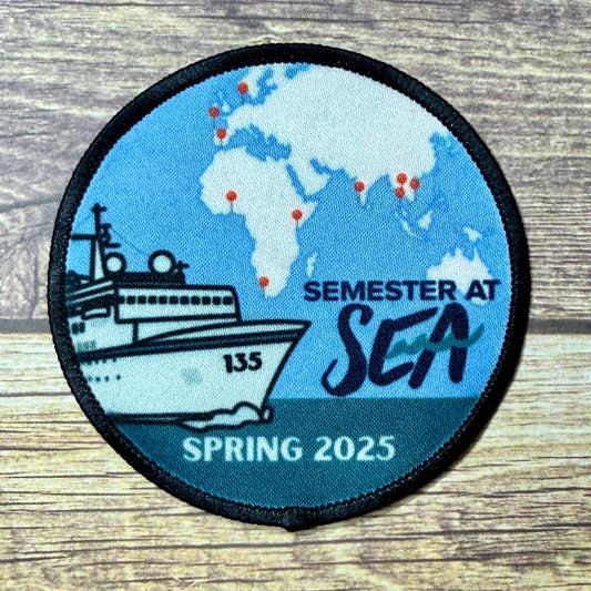 Semester at Sea Voyage 135 Spring 2025 Iron-On Patch and/or Keychain