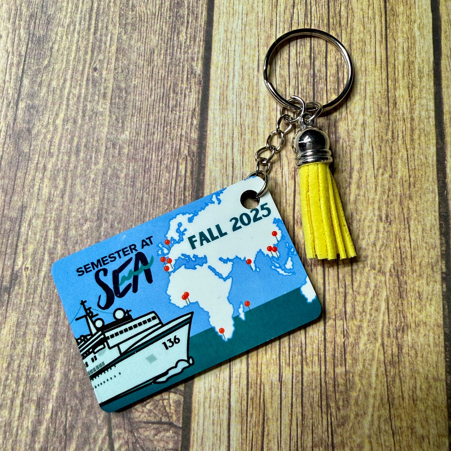 Semester at Sea Voyage 136 Fall 2025 4" Iron-On Patch and/or Keychain