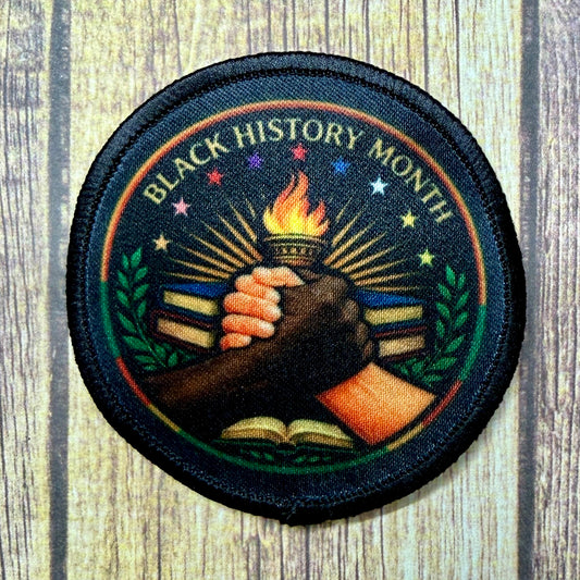 Black History Month Divine 9 2.57" Round Iron-On Patch