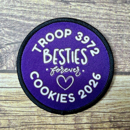 Sister Squad Besties Cousins Crew Cookies 2026 Customizable 2.57" Iron-on Fun Patch