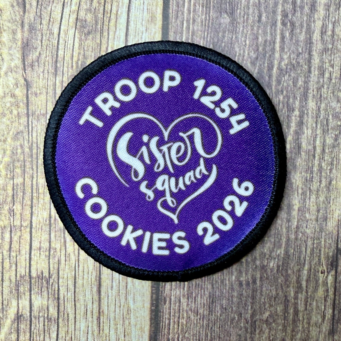 Sister Squad Besties Cousins Crew Cookies 2026 Customizable 2.57" Iron-on Fun Patch