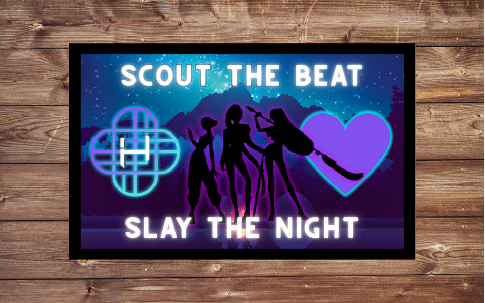 Scout the Beat Slay the Night K-Pop Demon Hunters x Scouts Crossover 8x5cm Iron-on Patch