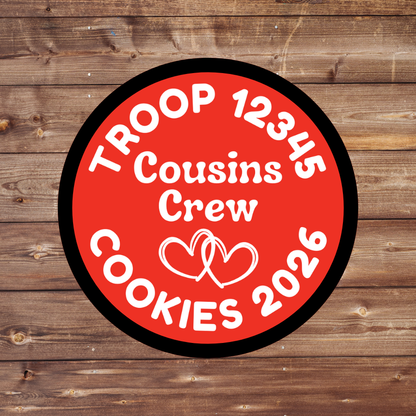 Sister Squad Besties Cousins Crew Cookies 2026 Customizable 2.57" Iron-on Fun Patch