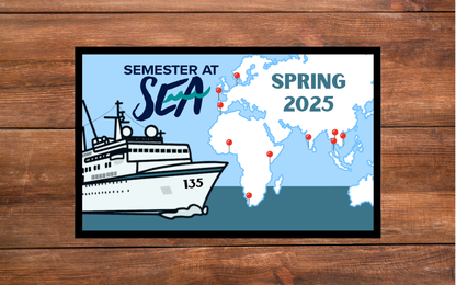 Semester at Sea Voyage 135 Spring 2025 Iron-On Patch and/or Keychain