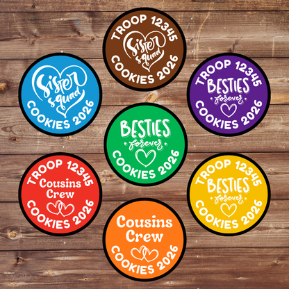 Sister Squad Besties Cousins Crew Cookies 2026 Customizable 2.57" Iron-on Fun Patch