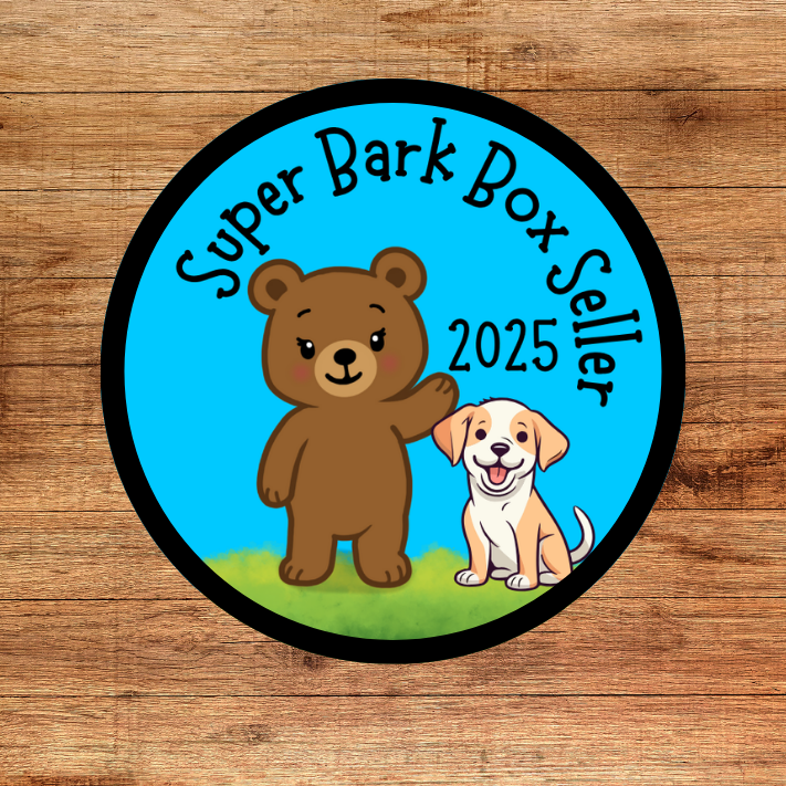 2025 Grizzly Bear Super Bark Box Seller 2.57" Iron-on Fun Patch
