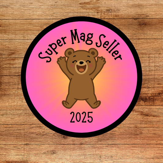 2025 Grizzly Bear Super Mag Seller 2.57" Iron-on Fun Patch