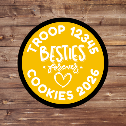 Sister Squad Besties Cousins Crew Cookies 2026 Customizable 2.57" Iron-on Fun Patch